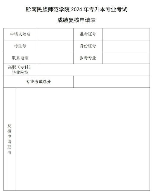 黔南民族师范学院2024专升本专业考试成绩查询通知